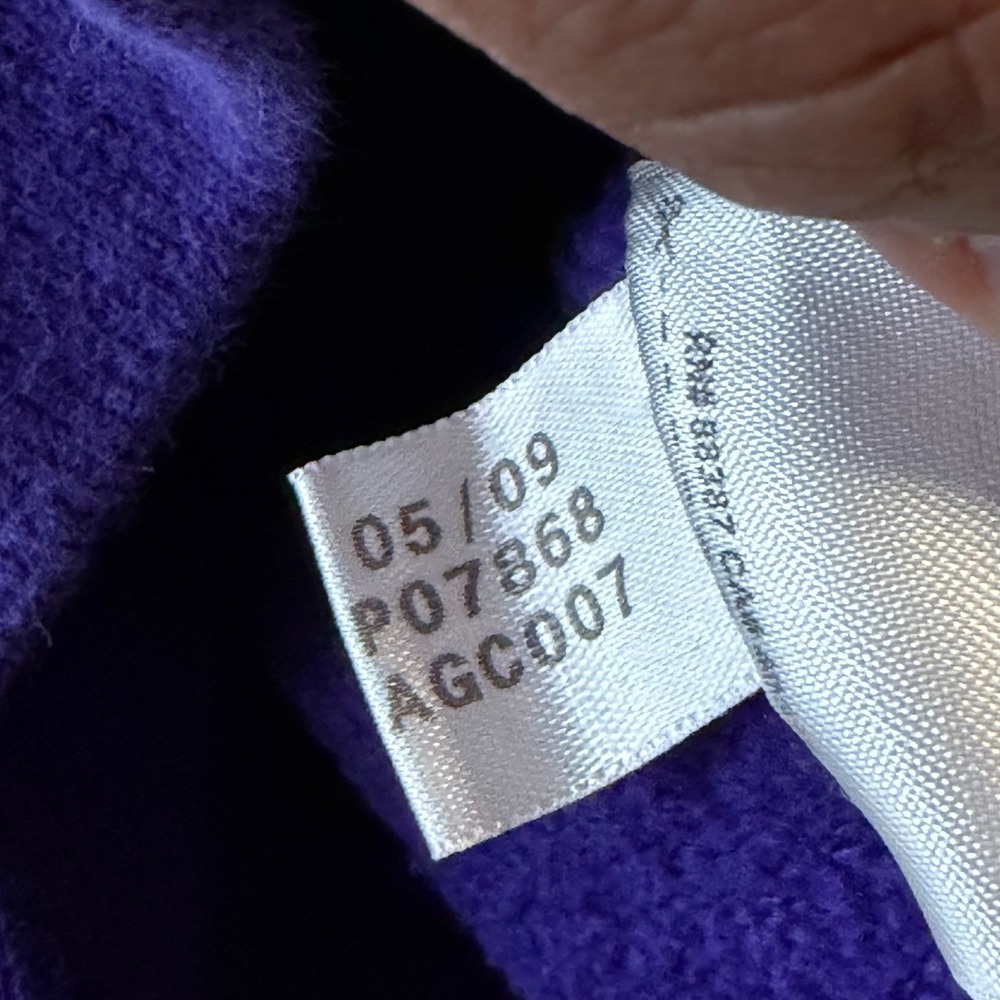 Adidas Hoodie Womens Small Purple Graphic Print Fleece Lined Rib Trim Athleisure - Picture 8 of 15